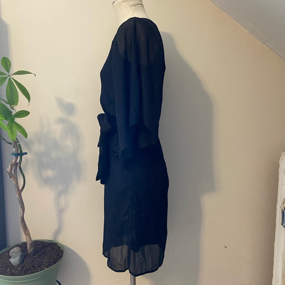 Studio Y Shimmer Flutter Sleeve Dress - Picture 3 of 8